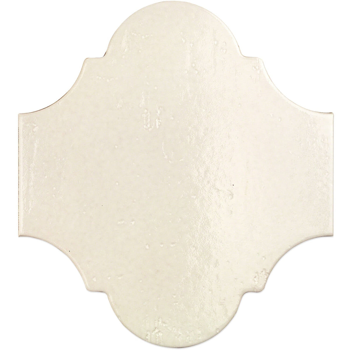 Cavallo Swiss Coffee Beige 8x10 Arabesque Glossy Porcelain Tile