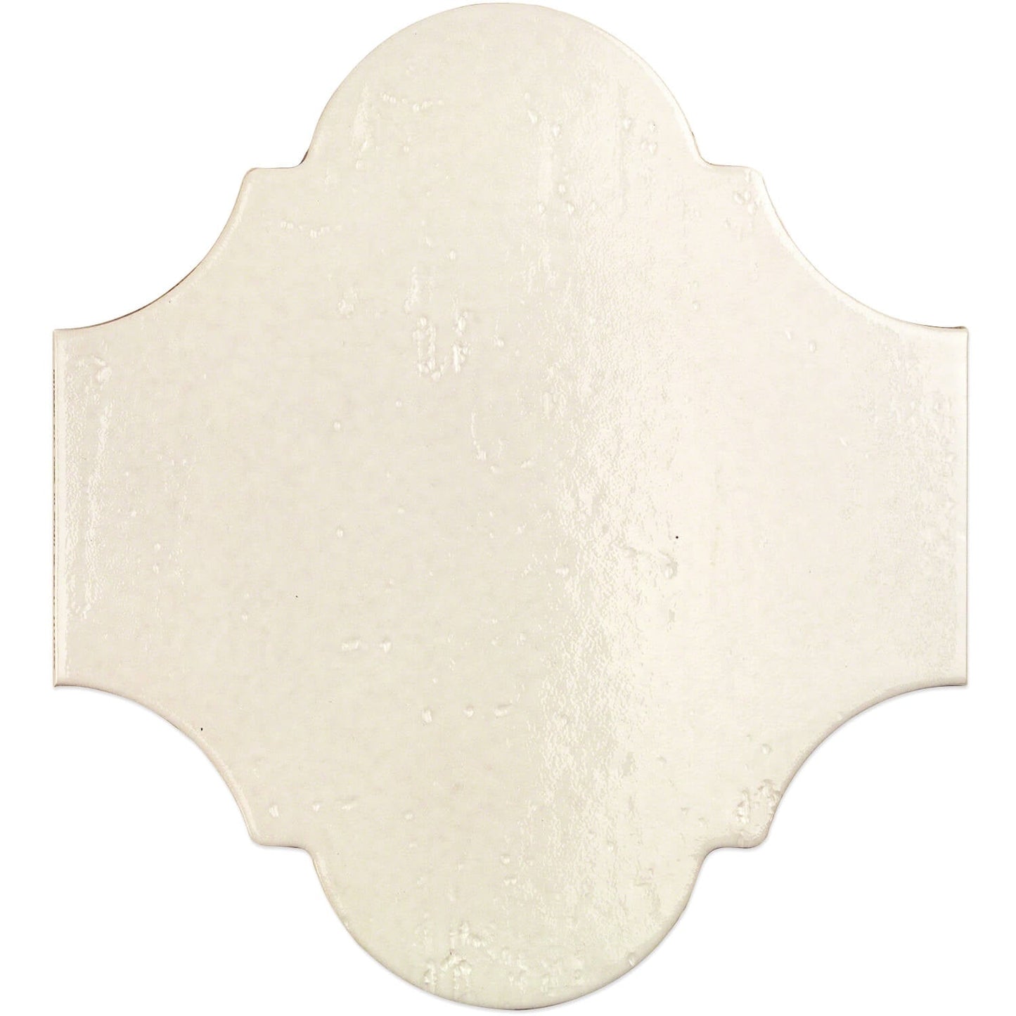 Cavallo Swiss Coffee Beige 8x10 Arabesque Glossy Porcelain Tile