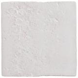 Navari White 5x5 Textured Glossy Ceramic Tile by Lux Tile