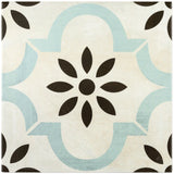Bond Tile Prado Beige & Green Encaustic Look 9x9 Glazed Porcelain Tile