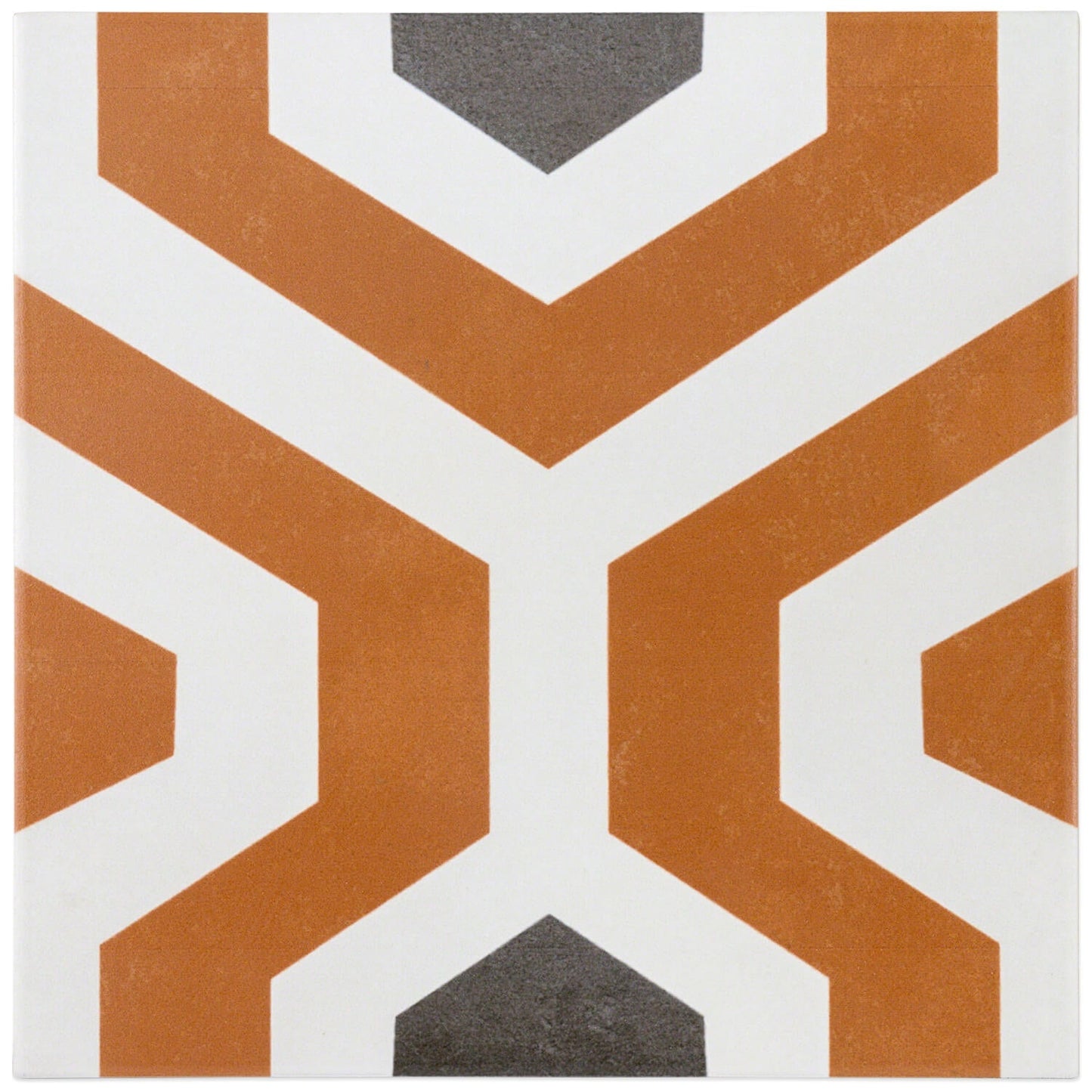 Bella Soumaya Orange 9x9 Matte Porcelain Tile - Lux Tile
