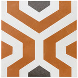 Bella Soumaya Orange 9x9 Matte Porcelain Tile - Lux Tile