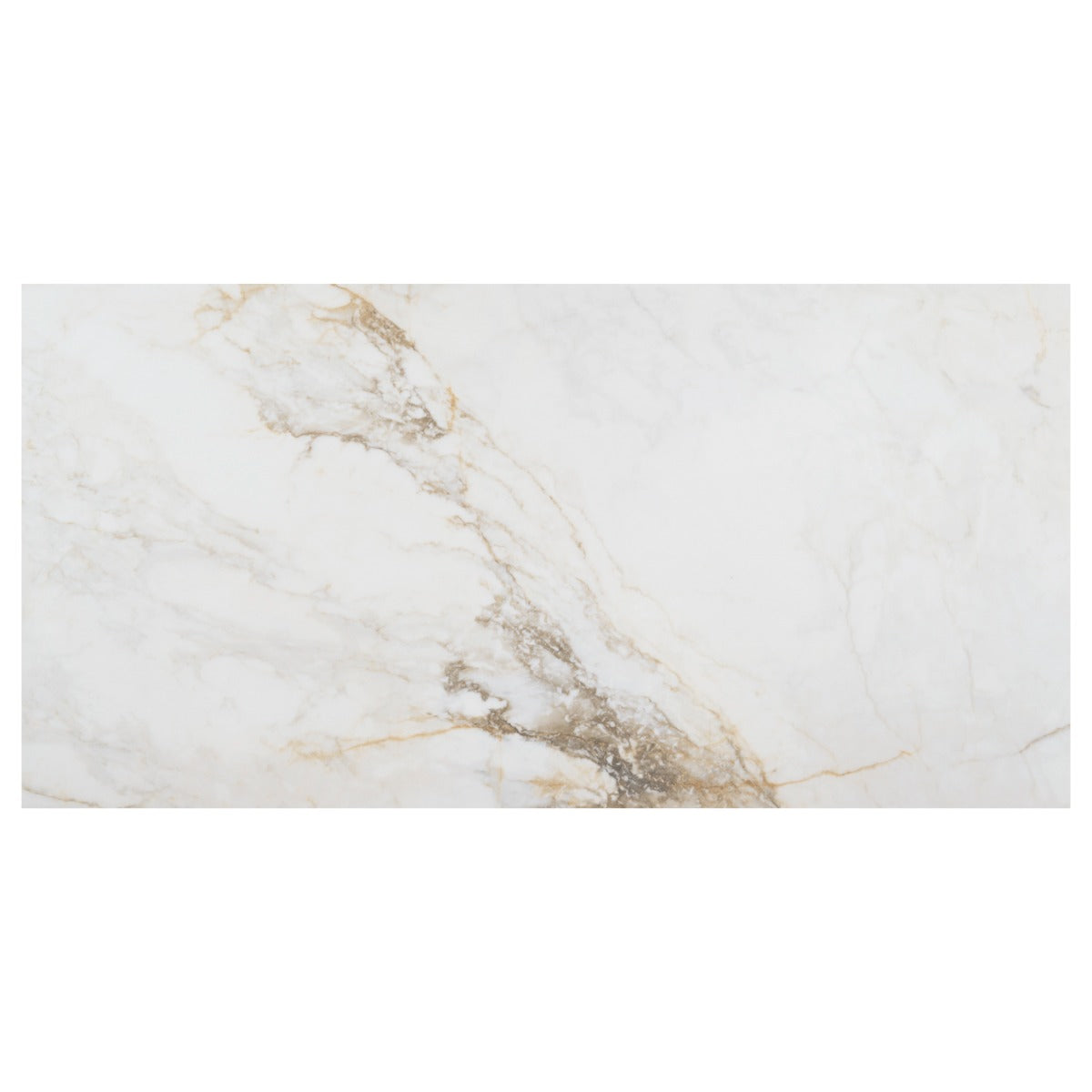 Lux Tile Calacatta Macchia White Gold 24x48 Polished Porcelain Tile