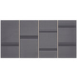 Division Antracite Black 8x16 Fluted Matte Ceramic Wall Tile