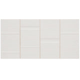 Division White 8x16 Fluted Matte Ceramic Wall Tile by Lux Tile