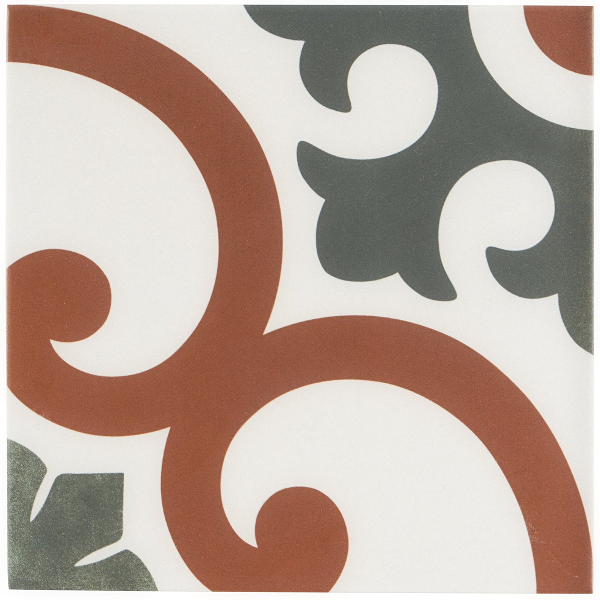 Lapaz Dahlia Red 9x9 Matte Porcelain Tile - Mediterranean Design