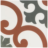 Lapaz Dahlia Red 9x9 Matte Porcelain Tile - Mediterranean Design
