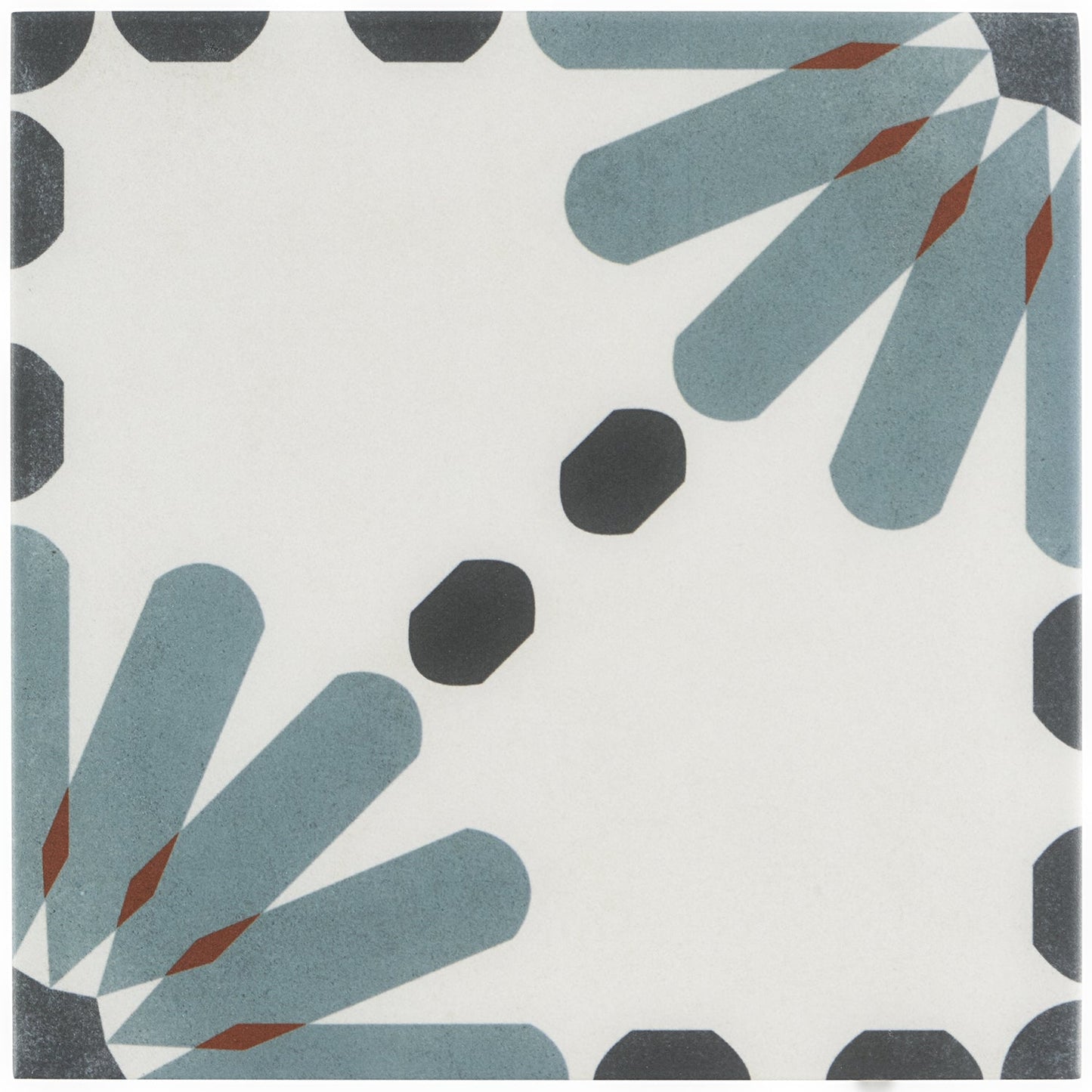 Lapaz Daisy Blue 9x9 Matte Porcelain Tile - Lux Tile