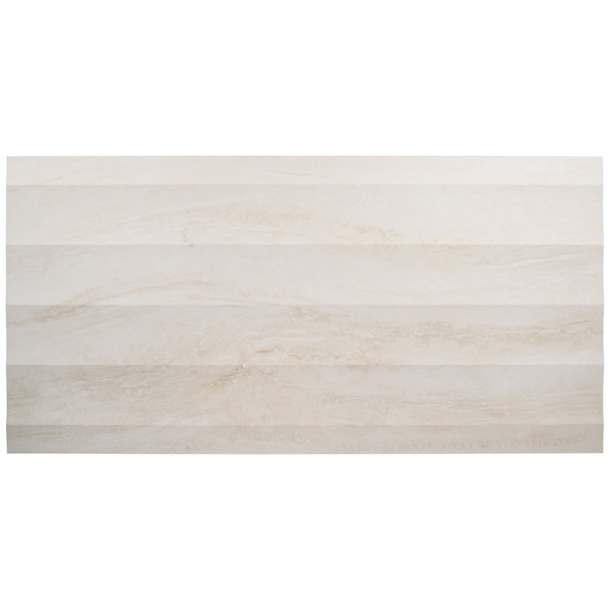 Lumar Waves 3D Travertino Bianco Warm White 24x48 Matte Porcelain Tile