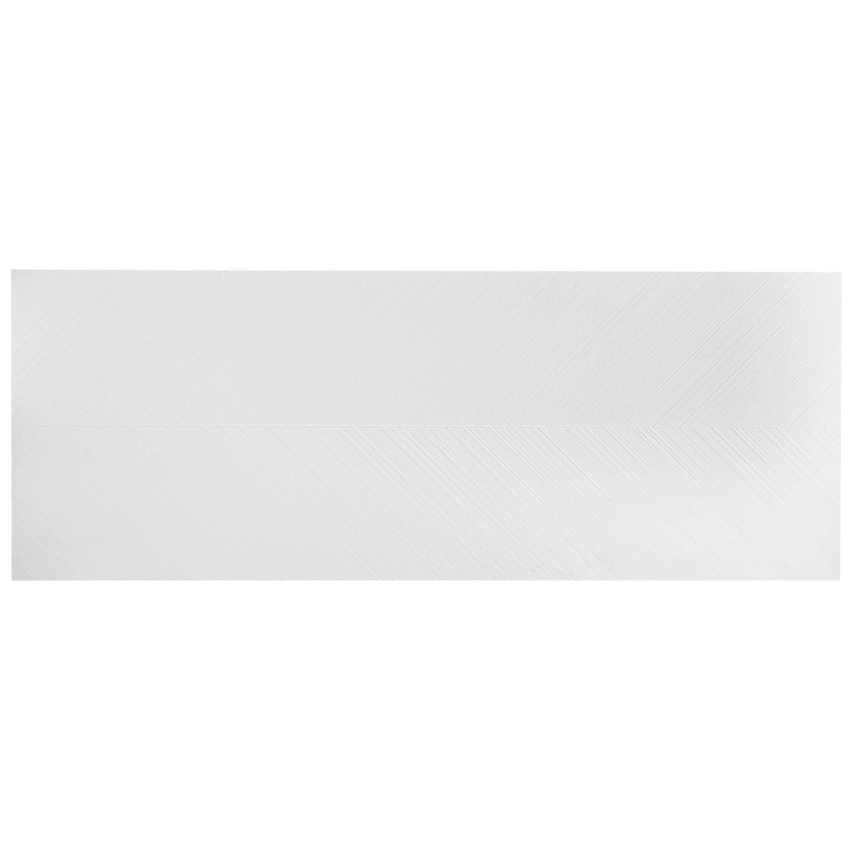 Plaster Arrow White 18x48 Textured Matte Ceramic Tile - Lux Tile