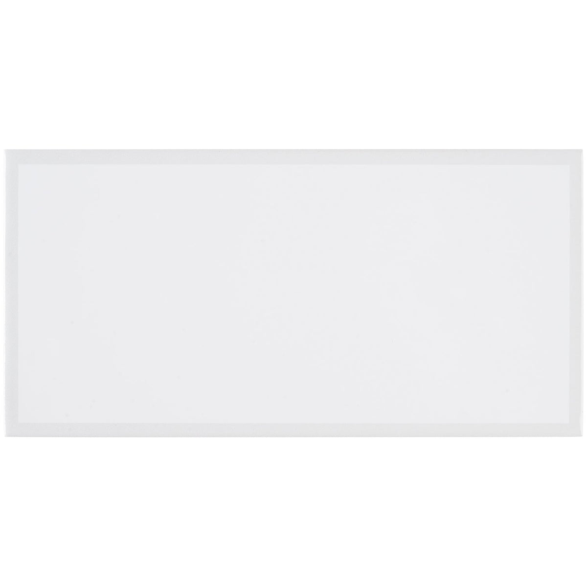 Bellami Framed Bianco White 5x10 Glossy Ceramic Subway Tile - Lux Tile