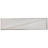 Axelle Ice White 3D Glossy Ceramic Subway Tile - 3x12
