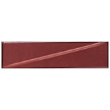 Axelle Ruby Red 3D Glossy Ceramic Subway Tile - 3x12