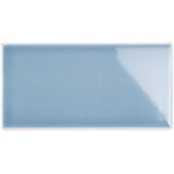 Vector Azul Blue 4x8 Polished Ceramic Subway Tile - Made in Spain