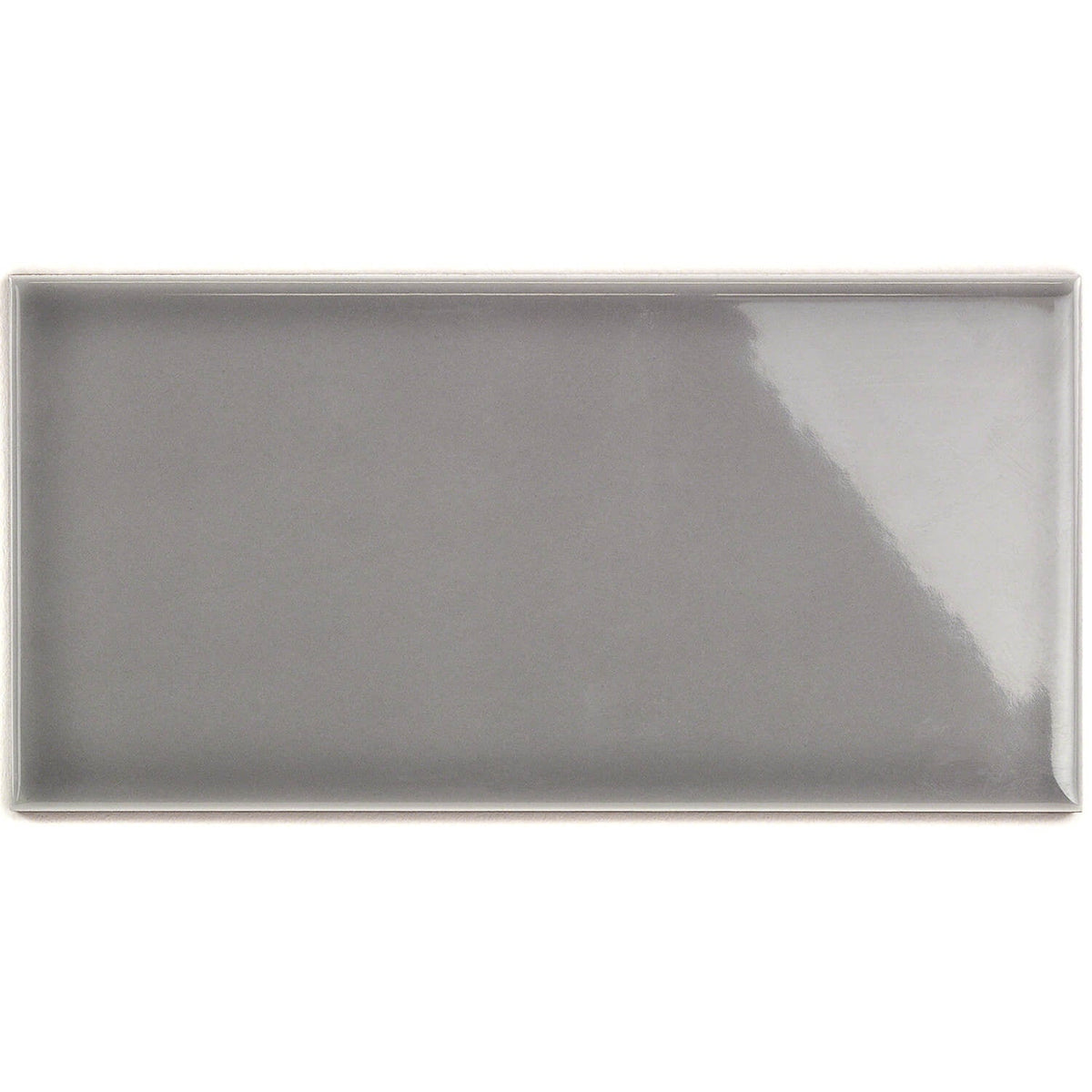 Vector Gris Gray 4x8 Polished Ceramic Subway Tile