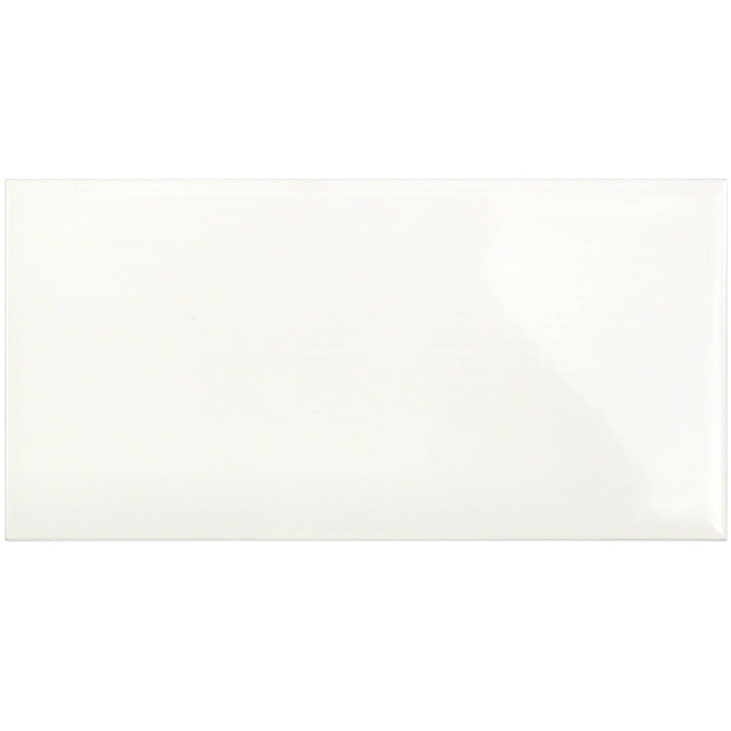 Vector Hueso White 4x8 Polished Ceramic Subway Tile - Lux Tile