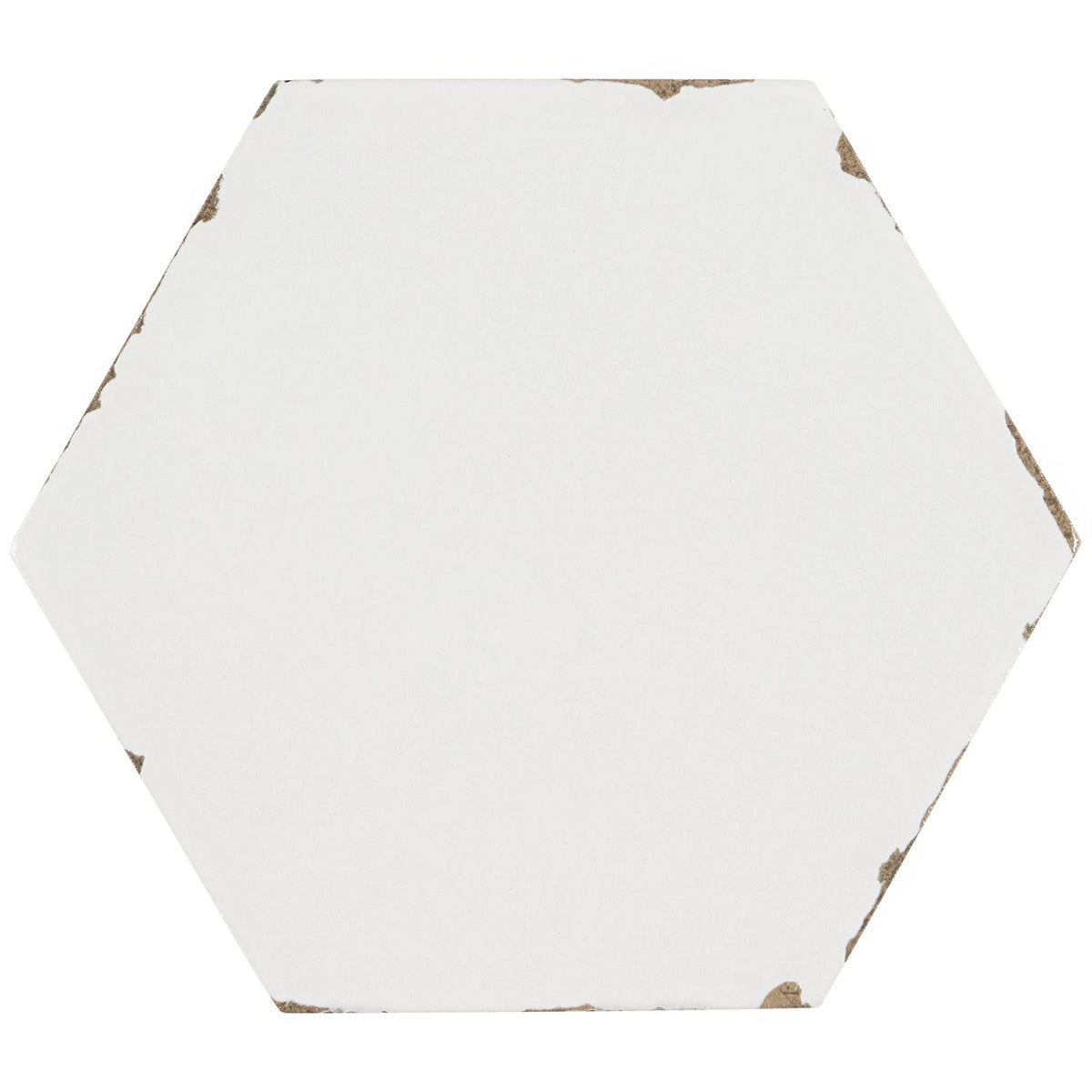 Sasha Hex White Matte Porcelain Tile - Lux Tile