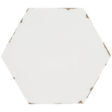 Sasha Hex White Matte Porcelain Tile - Lux Tile