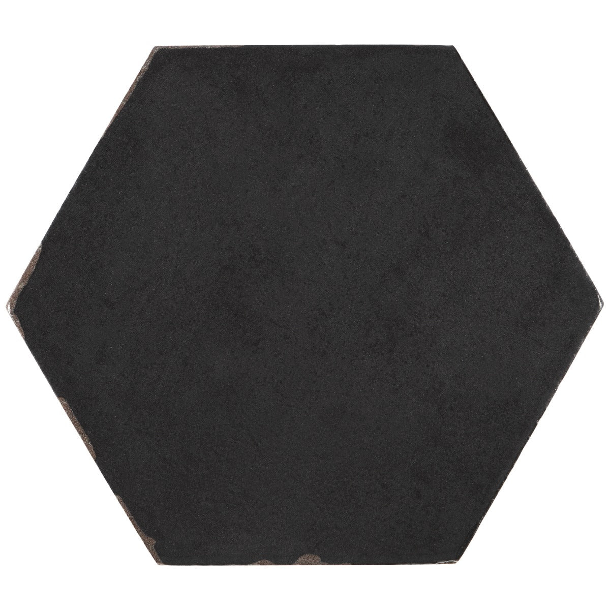 Lux Tile Sasha Hex Nero Black 6" Matte Porcelain Hexagon Tile