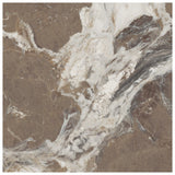Tilebar Autograph Espresso Brown 48x48 Marble Look Satin Porcelain Tile