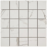 Versilia Statuario Matte Porcelain Mosaic Tile - 2x2