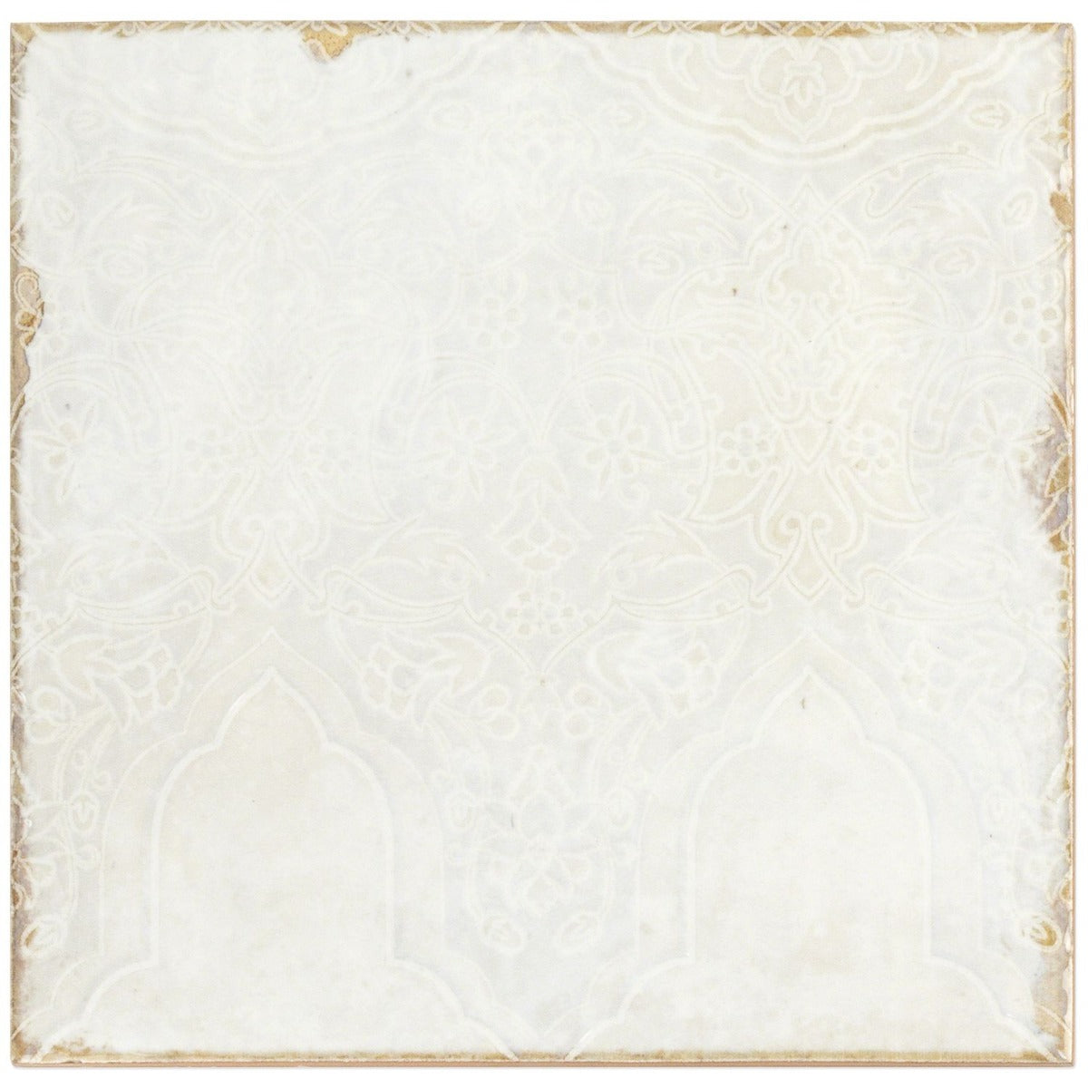 Angela Harris Dunmore Tirreno Decor 8x8 Polished Ceramic Wall Tile - White