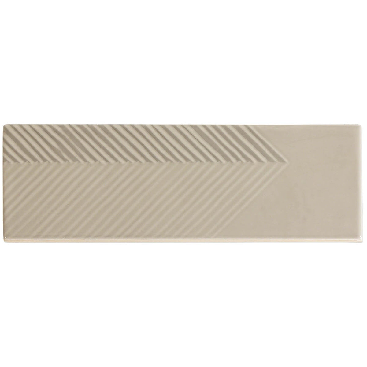 Lux Tile Enigma Gray Pearl 2x8 Textured Polished Ceramic Subway Tile