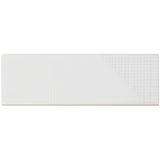 Enigma White 2x8 Textured Polished Ceramic Subway Tile - Lux Tile
