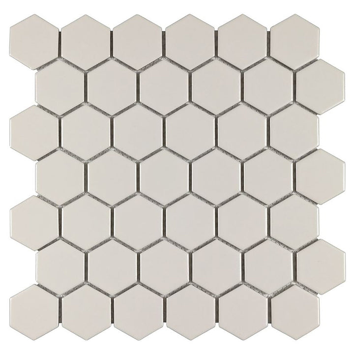 Serenity Pearl Beige 2" Hexagon Matte Porcelain Mosaic Tile - Lux Tile
