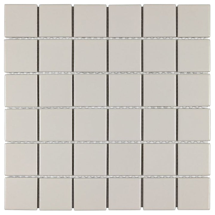 Serenity Pearl Beige 2x2 Matte Porcelain Mosaic Tile - Lux Tile