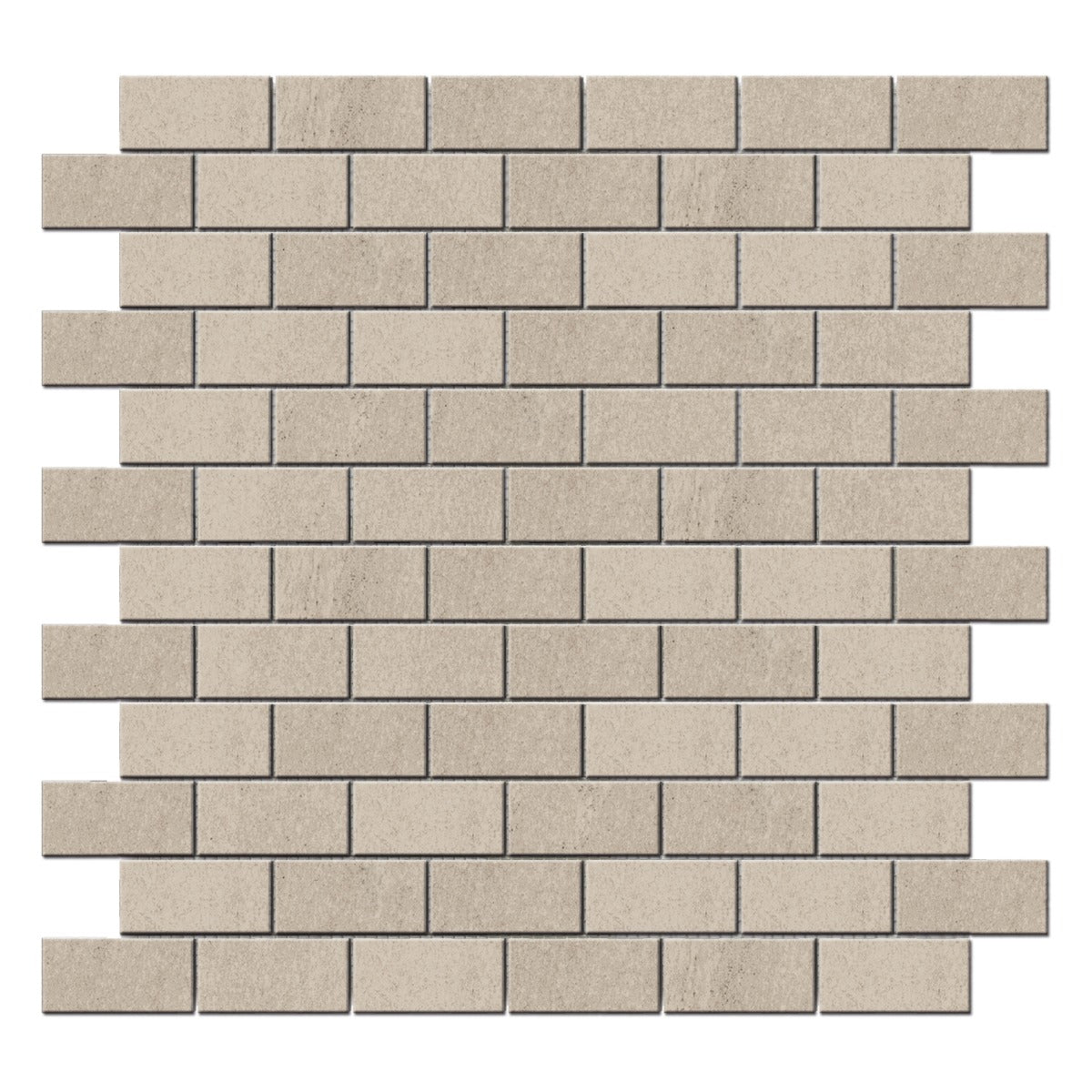 Karo Sand Beige 1x2 Brick Matte Porcelain Mosaic Tile