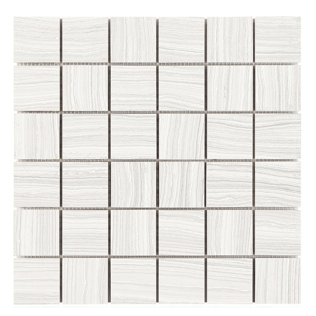 Miles Bright White 2x2 Matte Porcelain Mosaic Tile by Lux Tile