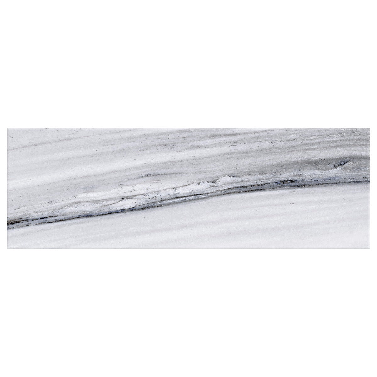 Everest Blue 8x24 Polished Ceramic Tile - Luxurious Marble Look