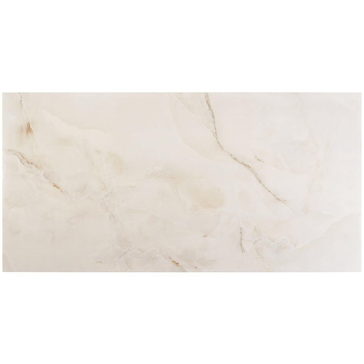 Lux Tile Lumina Onyx Pearl Beige 24x48 Polished Porcelain Tile