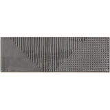 Tilebar Enigma Graphite Gray 2x8 Polished Textured Ceramic Wall Tile