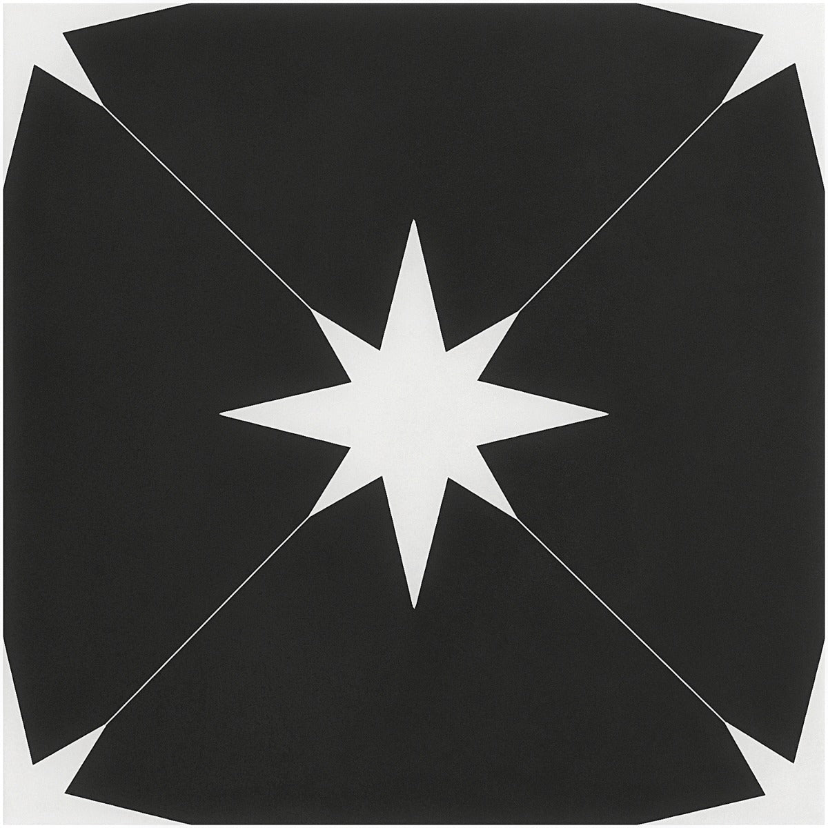 Tau Nero Black 9x9 Matte Porcelain Tile by Lux Tile
