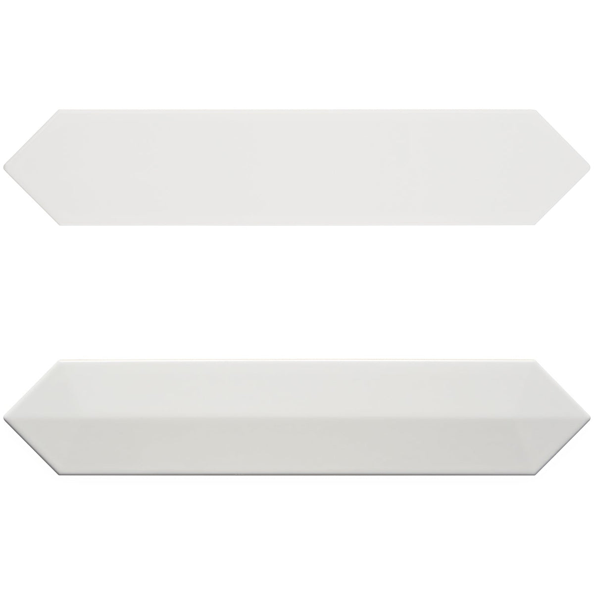 Kent White 3x12 Picket Polished Ceramic Wall Tile by Lux Tile
