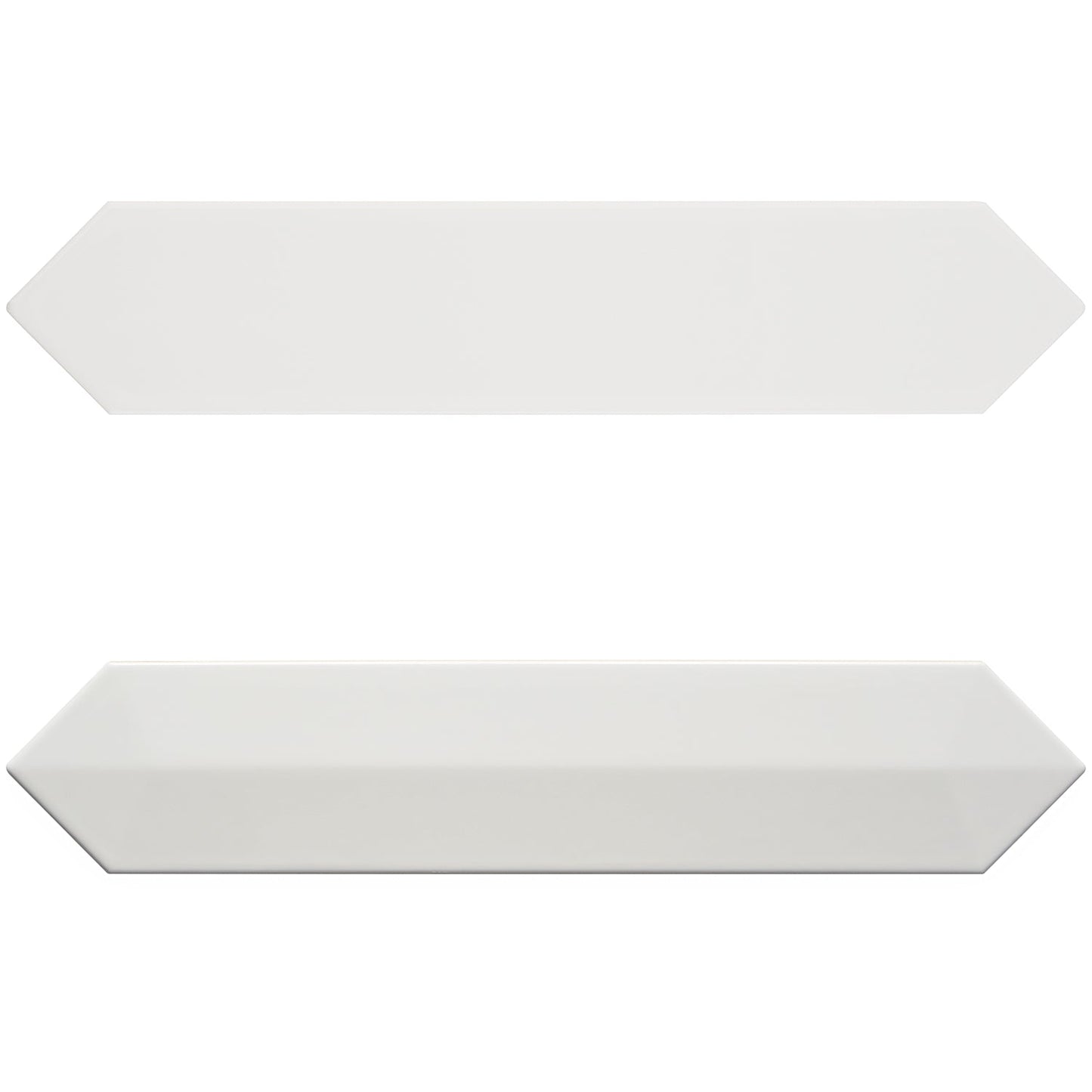Kent White 3x12 Picket Polished Ceramic Wall Tile by Lux Tile