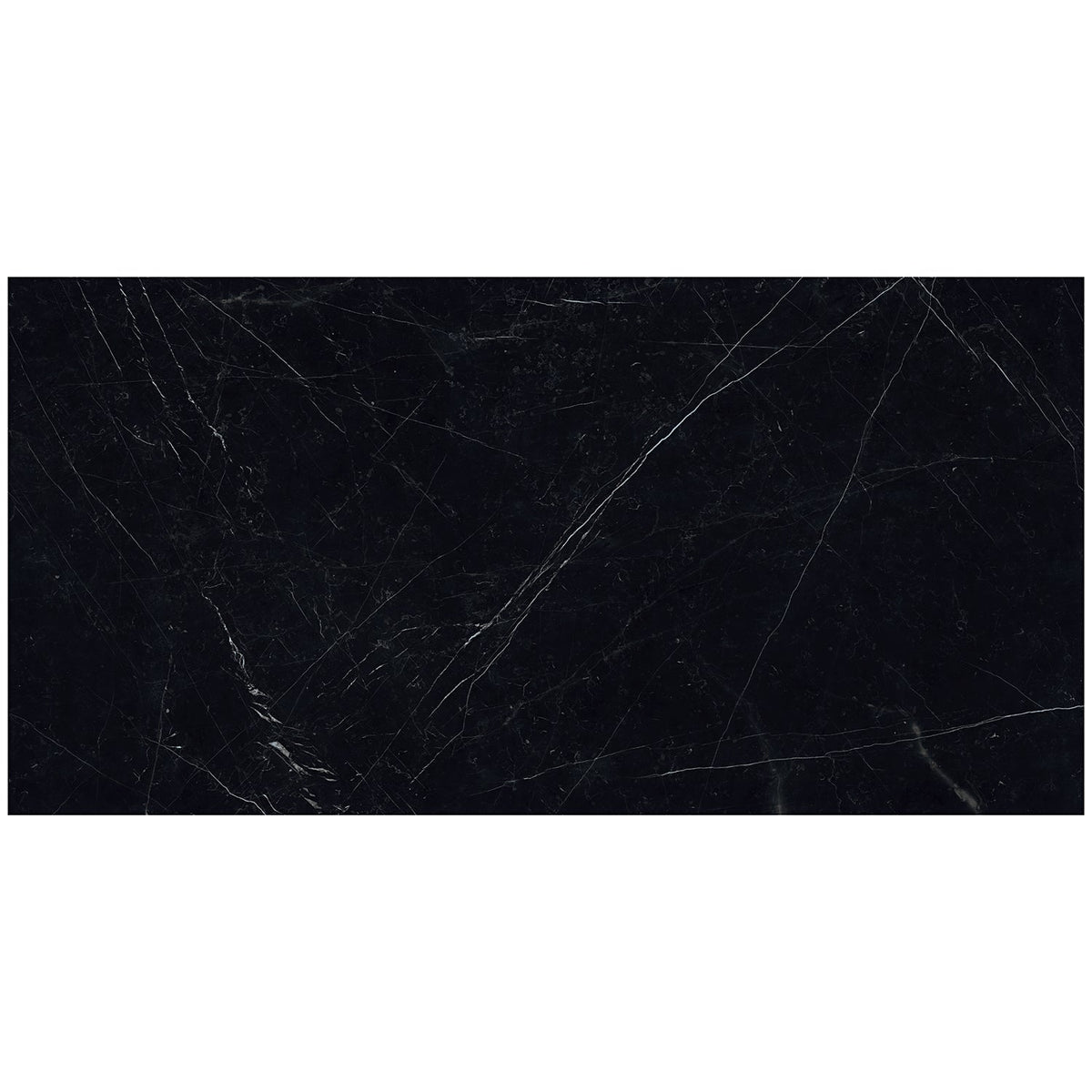 TileBarXL Marmi Slim Black Marquina 30x60 Polished Porcelain Slab