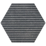 Texstone Deco Antracita Dark Gray 9" Hexagon Matte Porcelain Tile