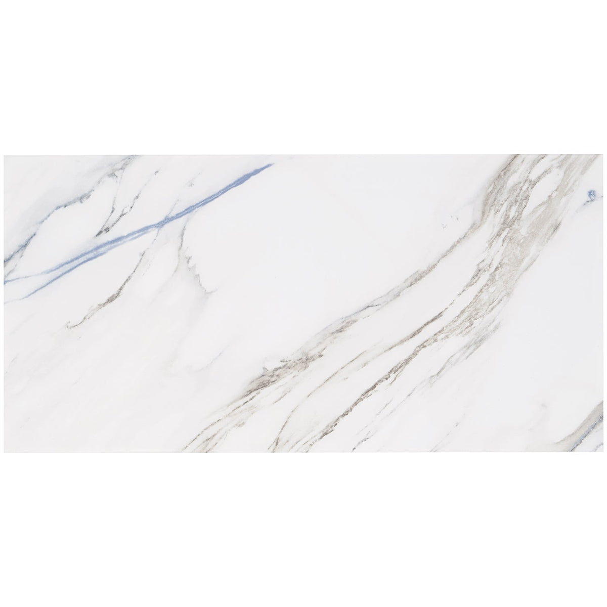 Calacatta Azur 12x24 Polished Porcelain Tile - Lux Tile