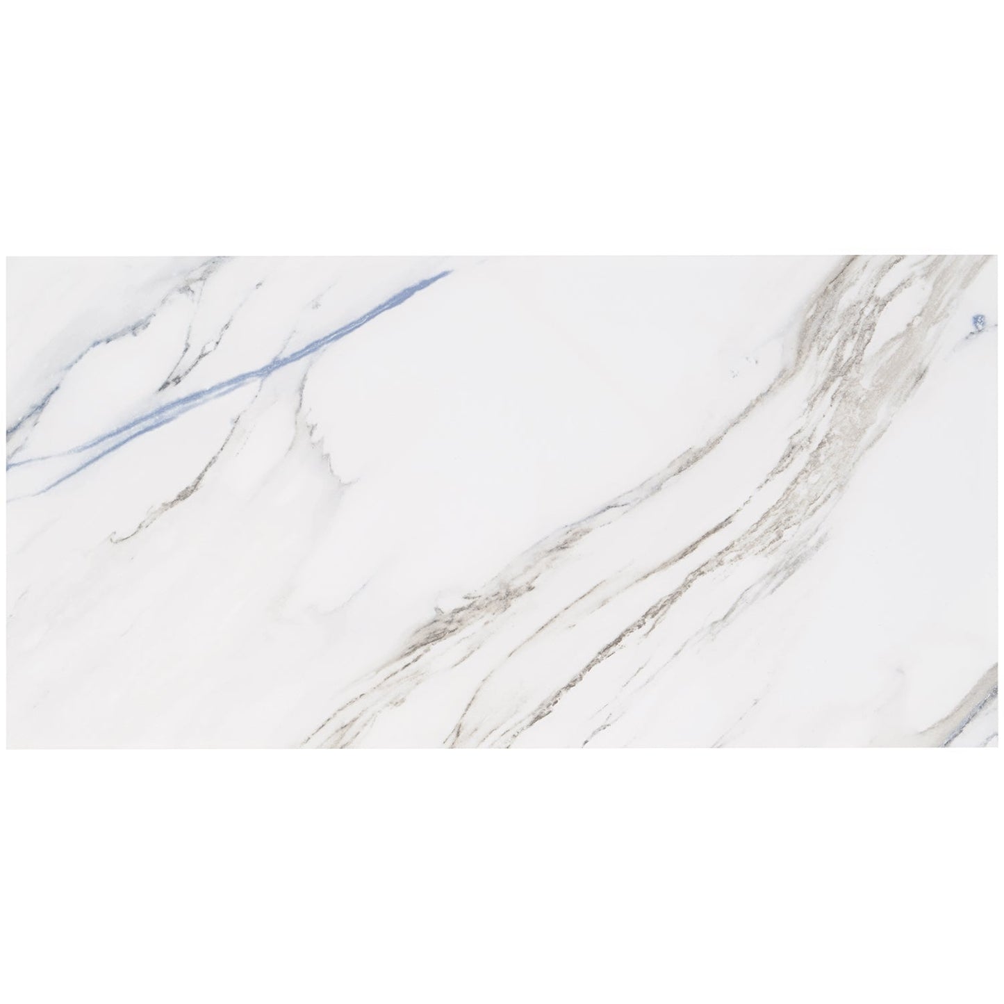 Calacatta Azur 12x24 Polished Porcelain Tile - Lux Tile