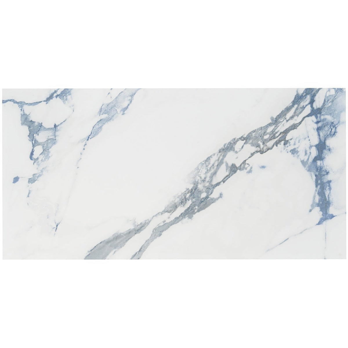 Calacatta Azur Matte Porcelain Tile 12x24 - Lux Tile
