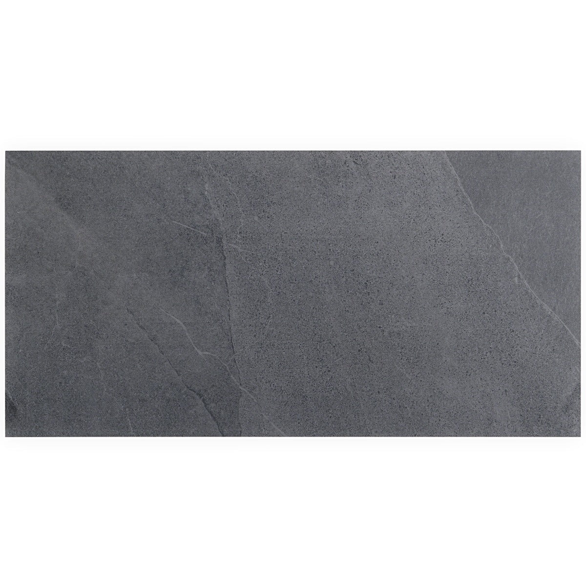 Fordham Nero Black Matte Porcelain Tile 12x24 - Durable Stone Look