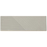 Tilebar Enigma Light Gray 2x8 Textured Polished Ceramic Subway Wall Tile