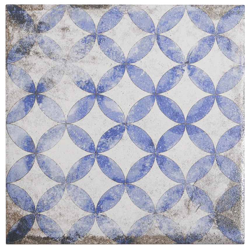 Lenox Charm Blue 8x8 Matte Porcelain Tile for Walls and Floors