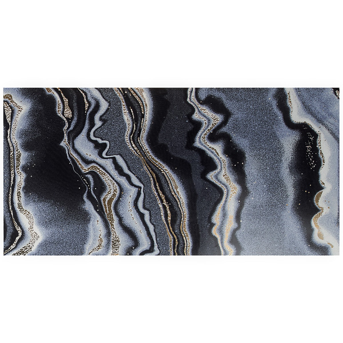 Tilebar Agate Art Night Black 24x48 Polished Porcelain Tile