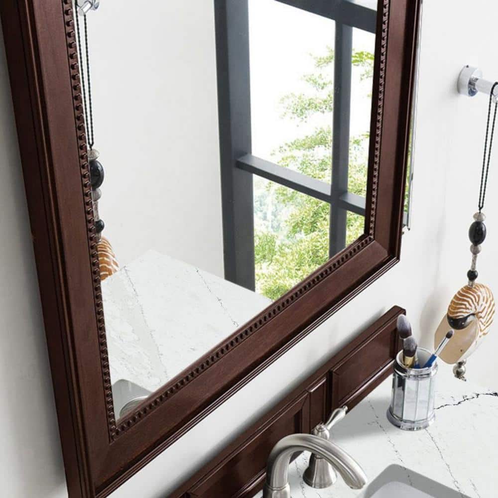 James Martin Vanities Bristol 29" x 40" Saddle Brown Bathroom Vanity Mirror