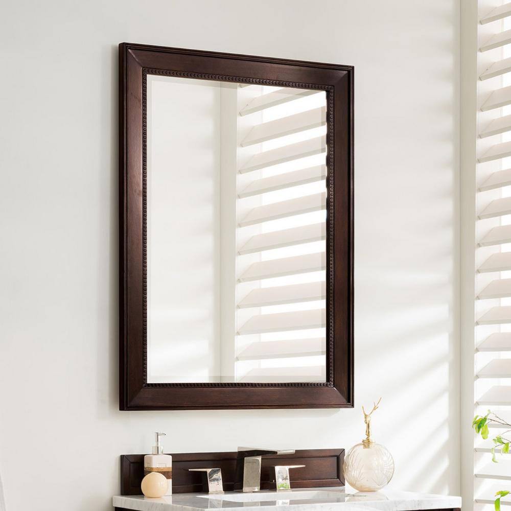 James Martin Vanities Bristol 29" x 40" Saddle Brown Bathroom Vanity Mirror