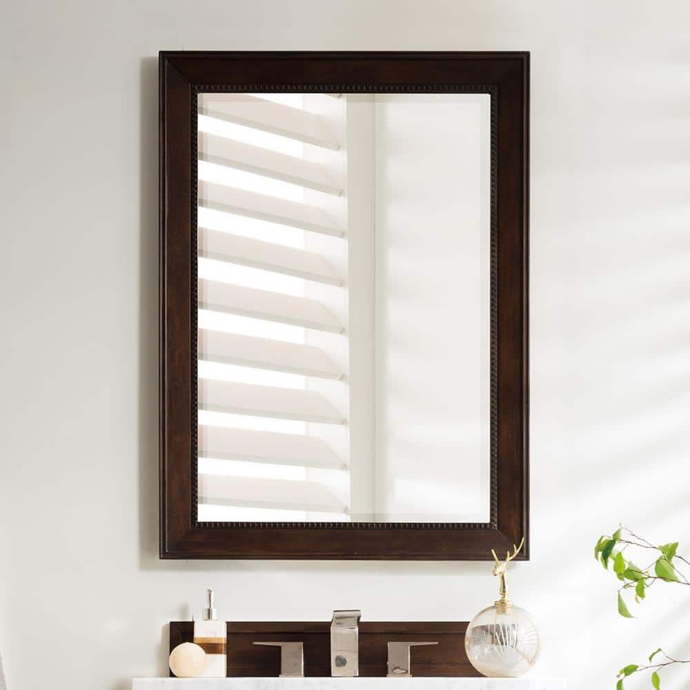 James Martin Vanities Bristol 29" x 40" Saddle Brown Bathroom Vanity Mirror